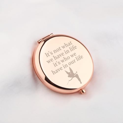 WUSUANED Fairy Princess Makeup Mirror It¡¯s Not What We Have in Life It¡¯s Who We Have in Our Life Jewelry Princess Gift Peter Gift Cartoon Fan Gift