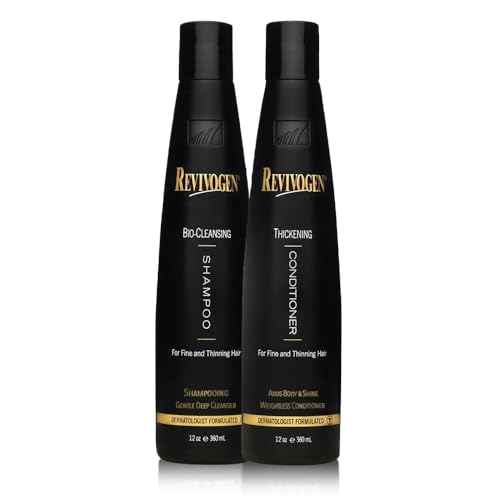 Revivogen MD Bio-Cleansing Shampoo and Conditioner for Thinning Hair, DHT Blocker Shampoo, Hair Loss Shampoo, Shampoo Thinning Hair, Conditioner for Thinning Hair, Hair Loss Conditioner 12oz