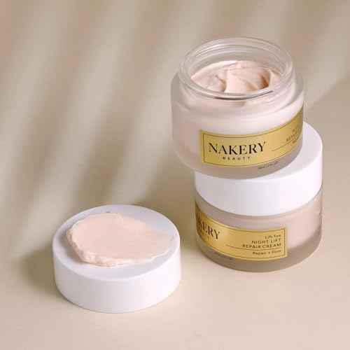 Nakery Lift-Tox Night Cream for Women - Overnight Anti Wrinkle Face Cream for Firmer & Smoother Complexion - Hydrating Night Cream for Women with Crepey Skin - Rich Night Face Cream for Mature Skin