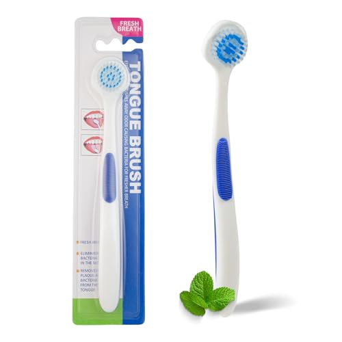 Tongue Cleaner, Tongue Brush, Tongue Scraper for Fresh Breath, Tongue Scraper for Adults | Tongue Scraper for Kid, Tongue Scrapers for Bad Breath Treatment (1 Pack (Brush))