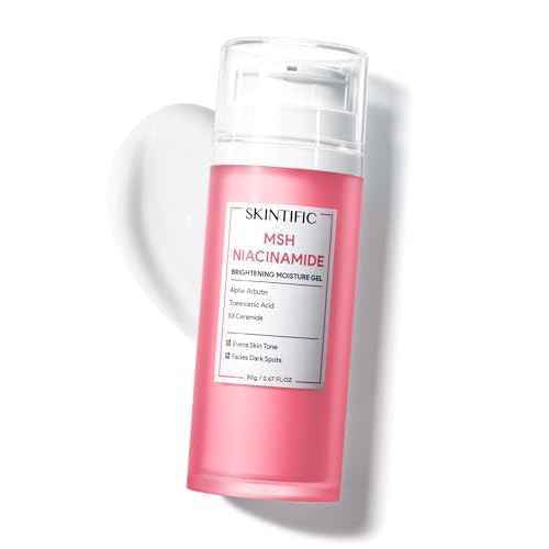MSH Niacinamide Brightening Cream,Fades Dark Spots, Evens Skin Tone, Tranexamic Acid, ¥á-Arbutin, 5X Ceramides, Centella Asiatica, Suitable for Oil skin, 2.67 oz / 80g