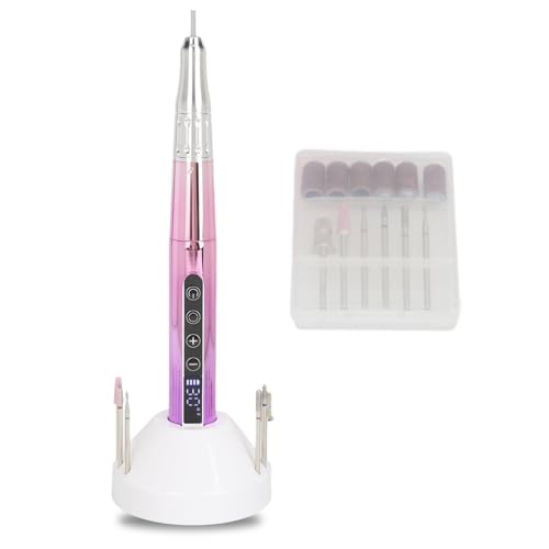 Electric Nail Drill Pen 35000RPM Cordless Electric Nail Drill Machine Adjustable High Speed Versatile Nail File Set for Salon Home Use