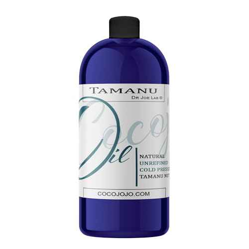 cocojojo Tamanu Oil Cold Pressed Pure Natural 32 oz Face Hair Skin Body Nails Rejuvenates Moisturizing Hydrating Unrefined
