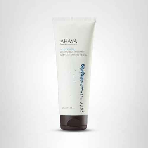 AHAVA Dead Sea Water Mineral Body Exfoliator - Gel body Scrub For Daily Smoothness & Hydration, Removes Excess Dead Skin, Not Dries Out the Skin, with Exclusive Osmoter, 6.8 Fl.Oz
