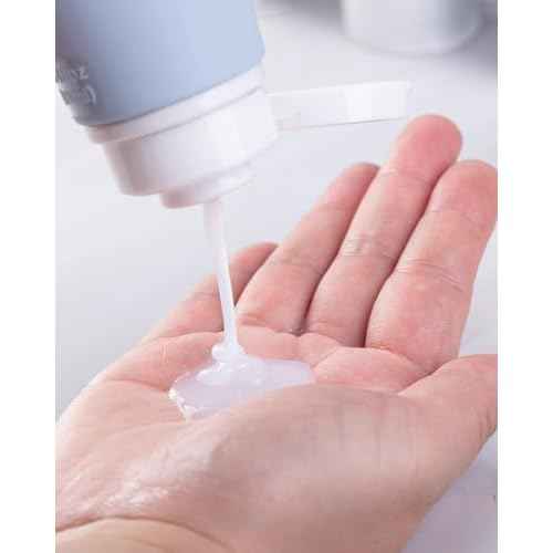 Valourgo Travel Bottles for Toiletries, Tsa Approved 3.4oz Portable Travel Bottles, BPA Free Leak Proof Travel Tubes Refillable Travel Accessories, Travel Accessories with Clear Toiletry Bag, Blue