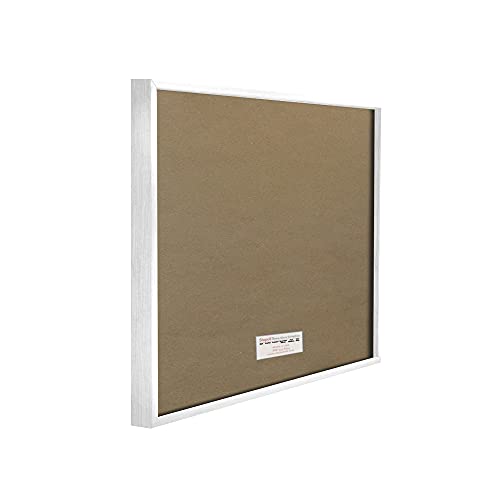 Stupell Industries La Toilette Aqua and Brown Scallop Shell Crest, Design by Bonnie Wrublesky White Framed Wall Art, 24 x 30