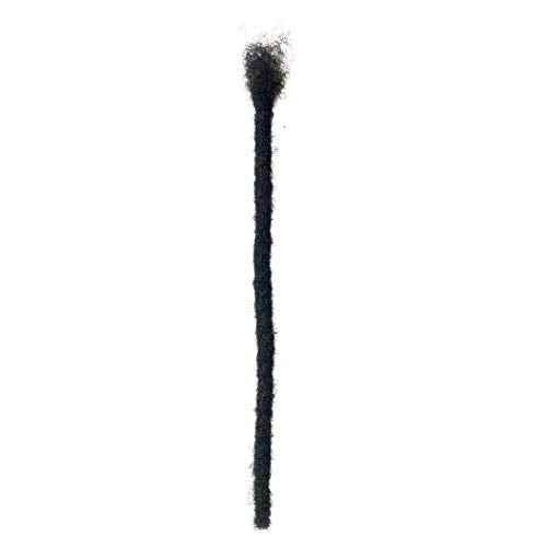 Human Hair Dreadlocks Extension Handmade Locs Small Size(diameter 0.4cm) 10inch 30 Strands/pack Natural Black #1B