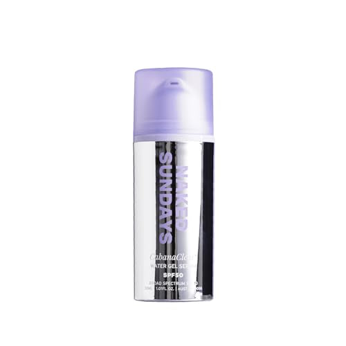Naked Sundays CabanaClear SPF 50 Water Gel Serum ? Invisible, Lightweight & Hydrating Facial Sunscreen with Hyaluronic Acid, Oil-Free, Fragrance-Free, Broad Spectrum (For All Skin Types)