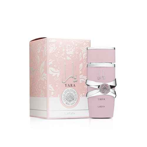 Lattafa Yara - Vanilla, Gourmand, Fruity, Floral - Eau de Parfum Long-Lasting Fragrance for Women, 3.40 Ounce / 100 ml