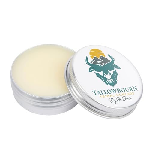 Grass Fed Beef Tallow Balm for Face and Body with Shea Butter, Organic Jojoba Oil, Honey, and Beeswax ? Beef Tallow for Skin ? Unscented Balm ? 1 oz