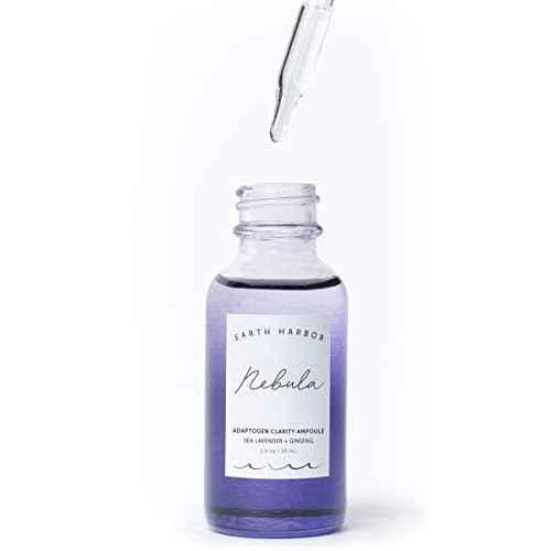 Earth Harbor NEBULA Adaptogen Clarity Ampoule ? Serum for Acne, Blemishes & Oily Skin, Clarifying & Balancing with Squalane & Ginseng, 1 fl oz