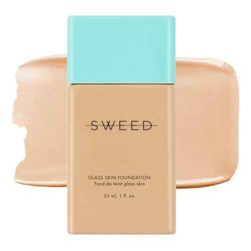 SWEED - Glass Skin Foundation | Long-Lasting Fluid Formula | Hydrate, Moisturize, Lift, Plump, Protect | Vegan, Cruelty-Free, Clean Beauty (03 LIGHT W)