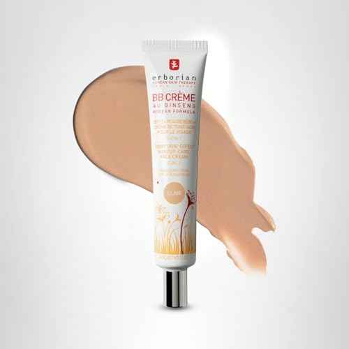 Erborian BB Cream with Ginseng, Fair (Clair) - Lightweight Buildable Coverage with SPF 20 & Ultra-Soft Matte Finish Minimizes Pores & Imperfections - Korean Face Skincare - 1.5 Oz
