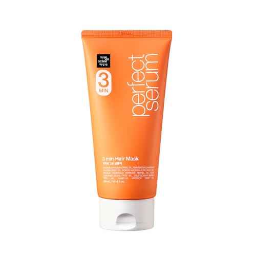 Mise En Scene 3 Min Korean Hair Mask - Perfect Serum Super Rich 3 Min Salon Pack - Strengthening and Hydrating, Korean HairCare, Hair Balm Texture 10.14 Fl Oz.