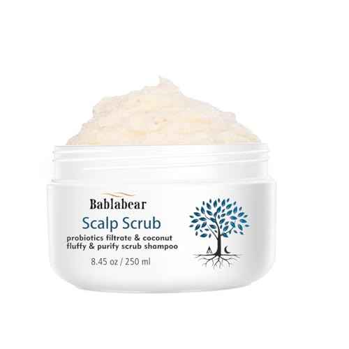 Bablabear Scalp Exfoliator Scrub,Itchy Scalp Treatment for Dandruff, No Sulfate Hair Scrub To Soothe a Dry, Flaky,Scalp,Removes Buildup,Clarifying Shampoo.
