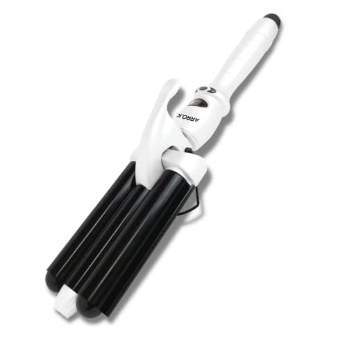 Arrojo Triple-Barrel Mermaid Waving Wand ? Infrared Technology Beach Waver ? Temperature Control Curling Iron ? Positive Ionic Curling Wand ? 3 Barrel Curling Iron for All Types of Hair