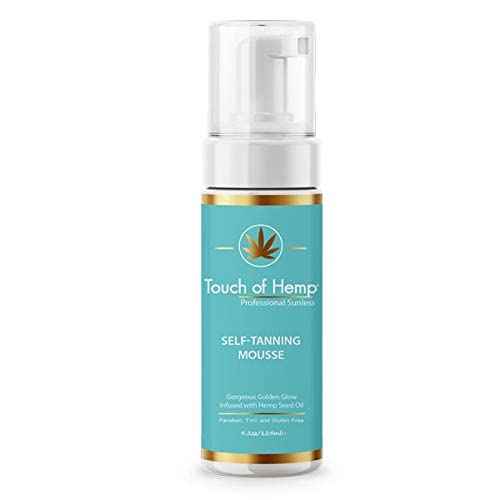 Touch of Hemp Premium Self-Tanning Mousse | Sunless Streak Free Self-Tanner Foam | Instant Color Quick Drying | Professional Formula | Natural Golden Tan| The Best Self Tanner (Original)
