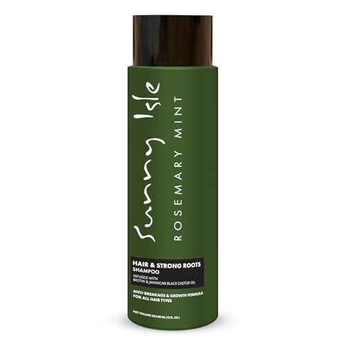 Sunny Isle Rosemary Mint Hair & Strong Roots Shampoo 12oz | Anti-Breakage & Growth Formula | Infused with Biotin & Jamaican Black Castor Oil | All Hair Types