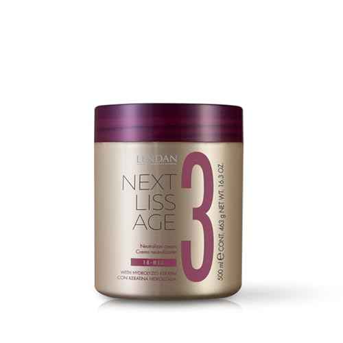 Lendan - Hair Conditioner - Neutralizing Cream Next Liss Age N¨¬3-500ml - Step 3 Professional Pack - Completes the Straightening Process - Nourishes, Hydrates, and Soften - Long-Lasting Straightening