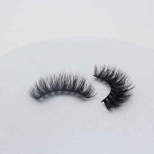 Lashes Eyelashes 8D Fluffy False Eyelashes Wispy Faux Mink Lashes Light Weight Fake Eyelashes Cat Eye Lashes 7 Pairs Pack, Black