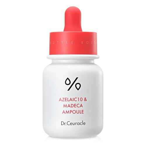 Dr.Ceuracle Azelaic Acid 10 & Madecassoside Ampoule - Redness Relief and Soothing Serum for Sensitive Skin and Blemish-Prone Spot Care, Korean Skincare
