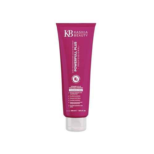 Kashia Beauty Reconstructor Leave-In Powerfull Plus 10.1 oz ? Plant-Based Collagen Hair Treatment ? Anti-Frizz UV Protection ? Deep Hydration with Shea Kokum & Illipe Butters