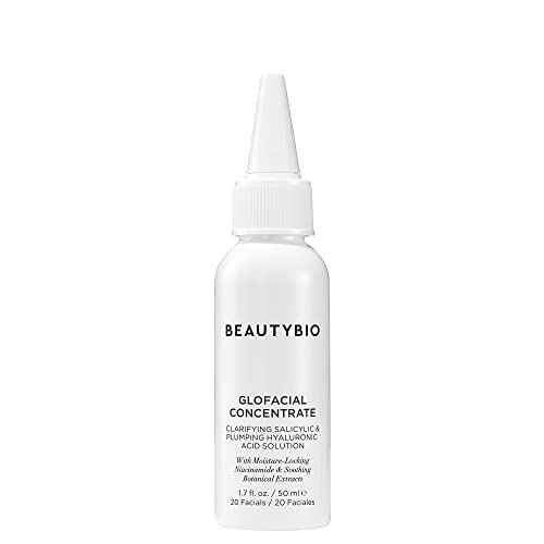 BeautyBio GLOfacial Hydro-Infusion Deep Pore Cleansing + Blue LED Clarifying Set: Tool + Concentrate