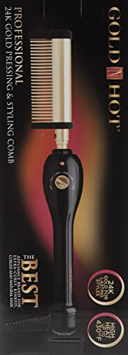 Gold N Hot Professional Styling Comb with Mtr (Multi-Temp Regulator) 200F - 430F