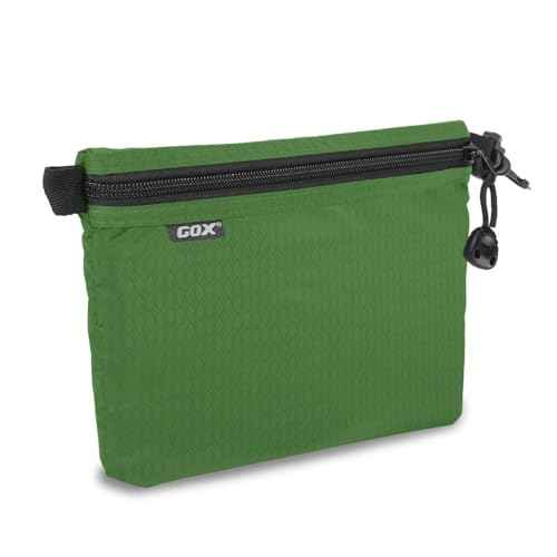 GOX Travel Toiletry Bag Carry On Zipper Pouch Cosmetic Kit Makeup Digital Bag Water Repellent Nylon (Blackish Green)