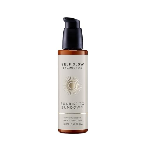 Self Glow by James Read - Sunrise to Sundown Tinted Tan Serum | Instant, Customizable Glow | Hydrate, Nourish, Soften | Non-Allergen Fragrance, Silicone + Drying Alcohol-Free (150mL | 5 fl oz)