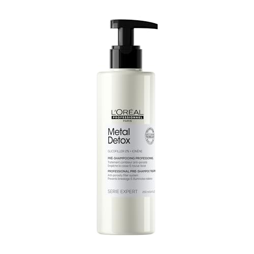 L'Or?al Professionnel Paris Metal Detox Pre-Shampoo Treatment - Strengthens, Refills Micro-Breaks and Protects Against Hard Water Metals, For Damaged and Color-Treated Hair