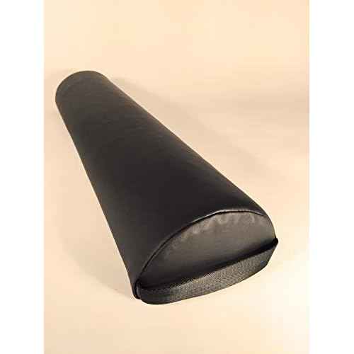 NRG Jumbo Half Round Bolster - Extra Large Massage Table and Spa Bed Pillow Cushion - Positioning Bolster with Carrying Strap - CFC Free Foam, PVC Free Vinyl Cover - 8 x 4 x 26 Inches - Color: Black