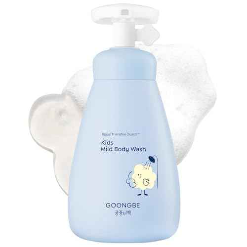 GOONGBE Kids' Mild Body Wash - Korean Kids Body Cleanser - Hydrating & Refreshing Low pH Soft Bubble Foaming with Panthenol and Amino Acids - Allergen Free Scent, 10.1 fl.oz.