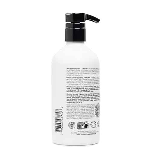 Gabriel Cosmetics Clean Kids Naturally Wild Watermelon 3-in-1 Shampoo, Cleanser & Bubble Bath (16 Fl Oz (1 Bottle), Watermelon 3-in-1)