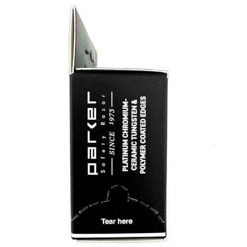 Parker Premium Platinum Double Edge Safety Razor Blades - 100 Count Salon Pack | Swedish Steel, Platinum-Tungsten-Chromium Coated | Smooth, Comfortable Shave | For Barbershop & Home Use
