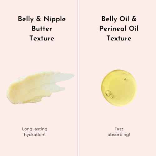 Irene Organics Belly Bundle ? 5 Piece Pregnancy Skincare Gift Set with Organic Belly Butter & Natural Body Oil for Stretch Marks (5 piece set)