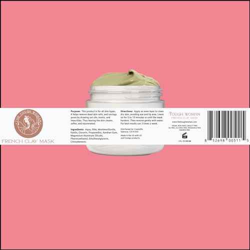 Detox Green Clay Mask for Face - 3-Clay Blend with Kaolin Volcanic Clay - Deep Pore Cleansing, Removes Excess Oil, Tightens Pores - Oil-Free, Paraben-Free