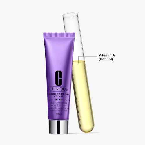 Clinique Smart Night Clinical MD Multi-Dimensional Repair Treatment Retinol With Vitamin C, Salicylic Acid + Peptides | Anti-Aging + Hydrating, 1 Fl Oz