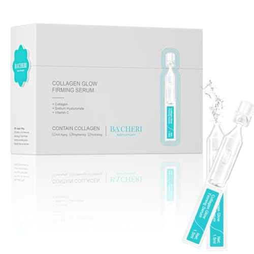 Collagen Glow Firming Face Serum - Fresh Facial Ampoule with Hyaluronic Acid, Adenosine & Centella ? Anti-Aging, Firming & Hydrating Skincare for Fine Lines, Wrinkles & Sensitive Skin -30 Vials