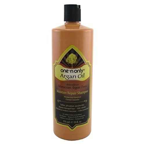 One 'n Only Moisture Repair Shampoo with Argan Oil Rebalances Hair Levels Adds Volume and Shine Repairs Damage from Chemicals Heat Styling 33.8 Fl. Oz