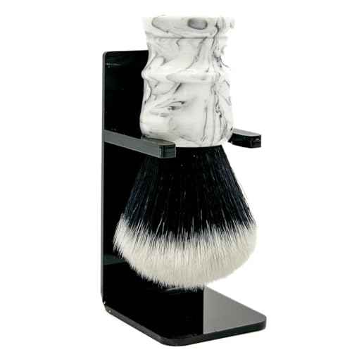 Parker Arctic Storm Ultra-Soft Synthetic Shaving Brush with Stand ? 26?mm Tuxedo Knot for Rich Lather and Luxurious Everyday Shaving