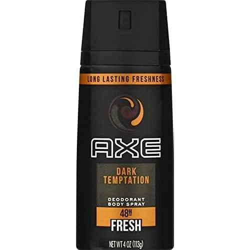 AXE Dark Temptation Body Spray Deodorant for Men, 4 Oz, Pack of 6