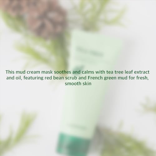Papa Recipe Tea Tree Mud Mask ? Kaolin & Bentonite Clay for Pore Care & Oil Control ? Red Bean Exfoliation & Soothing Formula ? Korean Skincare