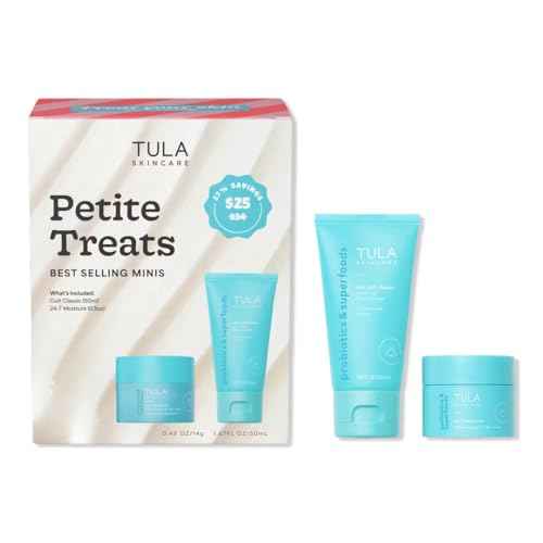 TULA Skincare Cleansing & Hydrating Duo - Includes Travel Sized 24-7 Moisture Hydrating Day & Night Cream and Cult Classic Purifying Face Cleanser, 2-piece set