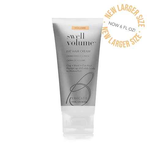 Brocato Swell Volume Hair Cream, 3 Pack, 6 Oz: Volumizing & Thickening Cream for Men & Women | Heat Activated Fat Hair Volumizer Cream Shapes & Adds Thickness to Thin Hair | Clay Formulated