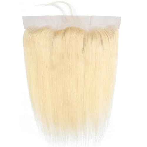 Brazilian 613 13x4 Lace Frontal Straight Honey Blonde 100% Unprocessed Human Virgin Hair Russian Blonde Ear To Ear Front Pre-Plucked Hairline Closure With Baby Hair (613 straight frontal, 20inch)