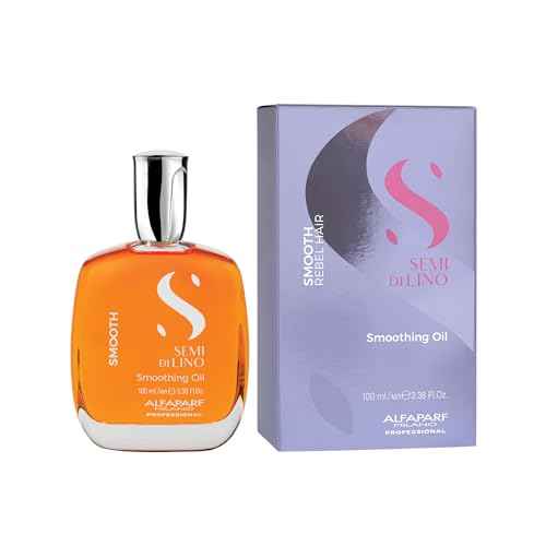 Alfaparf Milano Semi di Lino Smoothing Hair Oil Treatment - Frizz Control Oil to Brighten Hair + Protect from Heat & Humidity- Hair Serum for Damaged & Dry Hair (3.38 oz)