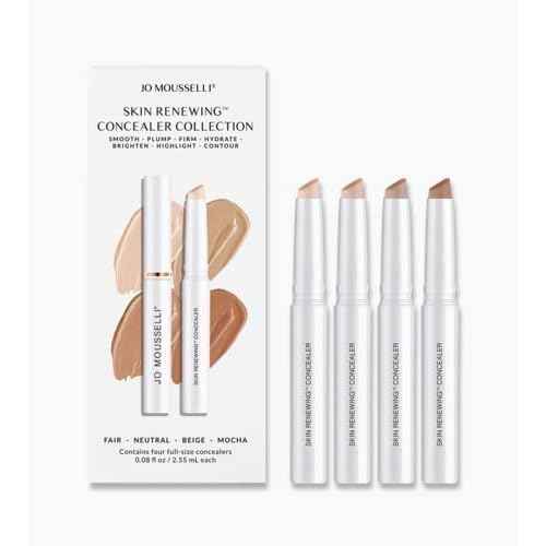 Xtreme Lashes Skin Renewing Cream Concealer Collection, Fair, Neutral, Beige, Mocha, 0.08 Fl Oz (Pack of 4), Face Makeup, All Skin Types, Medium Coverage, Hydrates, Protects, and Soothes Skin