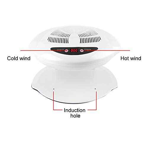 Professional Nail Dryer,400W Air Nail Fan Blower Dryer Machine Auto Induction Warm and Cool Wind,Professional Air Nail Fan Manicure Tool with Sensor,for Fingernail & Toenail Curing