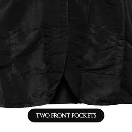 Betty Dain A Size Above Plus Size Salon Stylist Jacket, Cut for Curves, Three-quarter Length Sleeves, Button Down Front, Two Lower Front Pockets, Lightweight, Water Resistant Nylon/Poly, Black, 3X